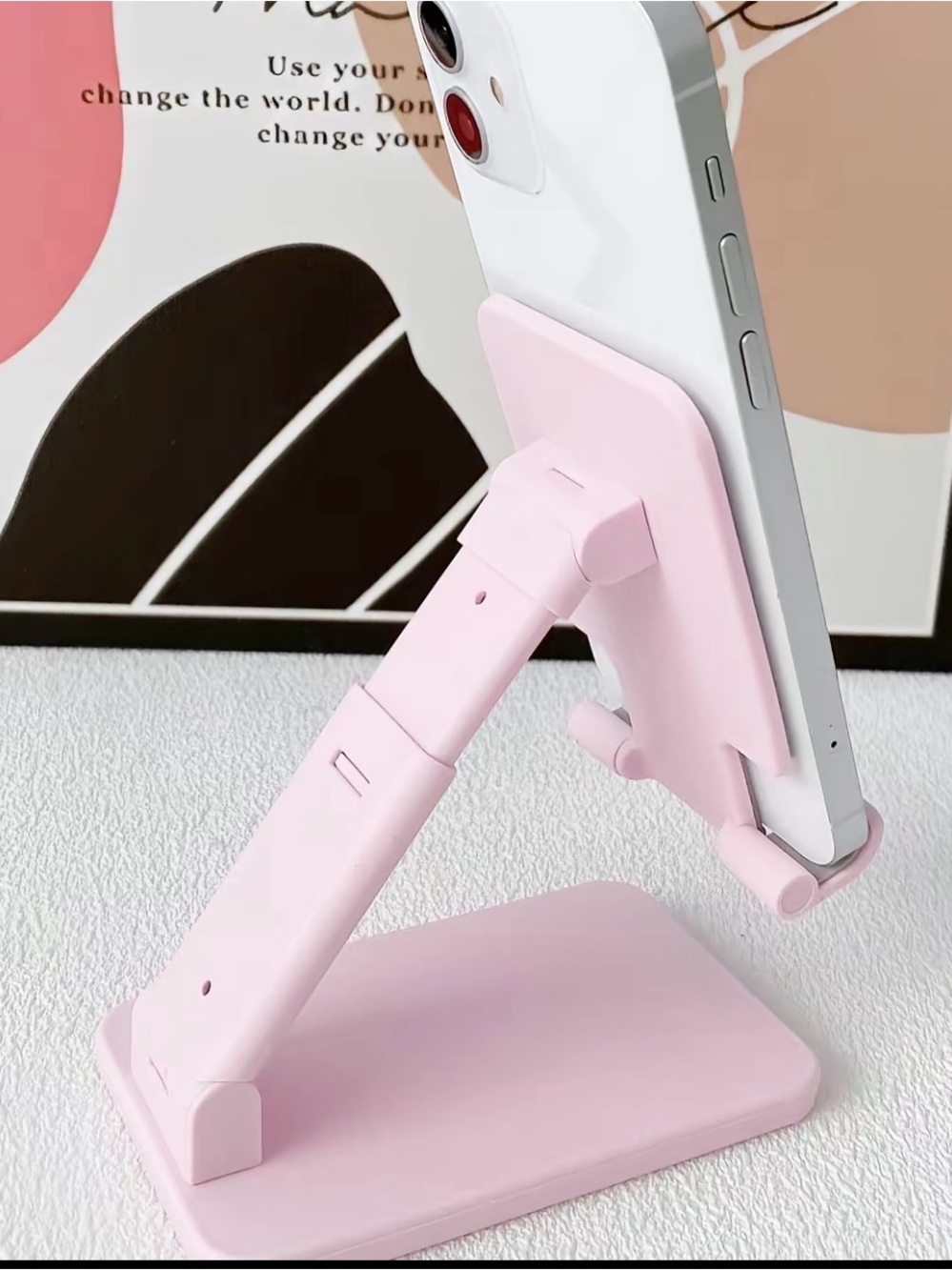 Foldable Pink Adjustable Phone & Tablet Stand by